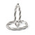 14K Yellow Gold Hollow with White Rhodium-Plated Polished Twisted Hoop Earrings, 28 mm - View 5