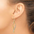 14K Yellow Gold Hollow Glimmer Infused Twisted Leverback Drop Earrings, 55 mm - View 3