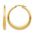 14K Yellow Gold Hollow Polished Fancy Hoop Earrings, 32 mm