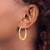14K Yellow Gold Hollow Polished Fancy Hoop Earrings, 32 mm - View 3