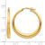14K Yellow Gold Hollow Polished Fancy Hoop Earrings, 32 mm - View 4