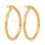 14K Yellow Gold Hollow 2 x 30 mm Polished Hoop Earrings - View 4