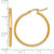 14K Yellow Gold Hollow 2 x 30 mm Polished Hoop Earrings - View 5