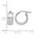 Rhodium-Plated 14K Yellow Gold Hollow with White Rhodium Plating 6 mm High Polished Huggie Hoop Earrings, 15 mm Long - View 4