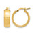 14K Yellow Gold Hollow 6 mm High Polished Hoop Earrings, 20 mm Long