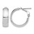 Rhodium-Plated 14K Yellow Gold Hollow with White Rhodium Plating High Polished 6 mm Omega Back Hoop Earrings, 20 mm Long
