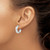 Rhodium-Plated 14K Yellow Gold Hollow with White Rhodium Plating High Polished 6 mm Omega Back Hoop Earrings, 20 mm Long - View 3