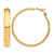 14K Yellow Gold Hollow 6 mm High Polished Omega Back Hoop Earrings, 39 mm Long