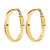 14K Yellow Gold Hollow 6 mm High Polished Omega Back Hoop Earrings, 39 mm Long - View 2