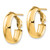 14K Yellow Gold Hollow 6 mm High Polished Oval Omega Hoop Earrings, 18 mm Long - View 2