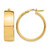 14K Yellow Gold Hollow 8 mm High Polished Hoop Earrings, 25 mm Long