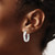 Rhodium-Plated 14K Yellow Gold Hollow with White Rhodium Plating 6 mm Polished Oval Hoop Earrings, 20 mm Long - View 3