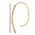 14K Yellow Gold Hollow Polished Crystal Threader Drop Earrings, 52.25 mm