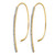 14K Yellow Gold Hollow Polished Crystal Threader Drop Earrings, 52.25 mm - View 2