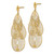 14K Yellow Gold Polished Diamond-Cut Post Dangle Earrings, 52.5 mm - View 2