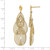 14K Yellow Gold Polished Diamond-Cut Post Dangle Earrings, 52.5 mm - View 4