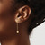 14K Two-Tone Gold Hollow Polished Diamond-Cut Post Dangle Earrings, 35.8 mm - View 3