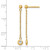 14K Two-Tone Gold Hollow Polished Diamond-Cut Post Dangle Earrings, 35.8 mm - View 4