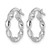 Rhodium-Plated 14K White Gold Hollow Twisted Hoop Earrings, 16 mm - View 3