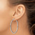 Rhodium-Plated 14K White Gold Hollow Polished 2 mm Hoop Earrings, 45 mm Long - View 3