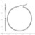 Rhodium-Plated 14K White Gold Hollow Polished 2 mm Hoop Earrings, 45 mm Long - View 5
