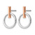 14K Yellow Gold with White Rhodium and Rose Gold-Plating Polished Post Dangle Earrings, 19.92 mm - View 2