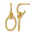 14K Yellow Gold Polished Textured Post Dangle Earrings, 31.9 mm