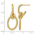 14K Yellow Gold Polished Textured Post Dangle Earrings, 31.9 mm - View 4