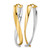14K Yellow Gold Hollow with Rhodium Polished Twisted Hoop Earrings, 43 mm - View 2