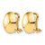 14K Yellow Gold Hollow Polished Omega Back Stud Earrings, 12.5 mm - View 2
