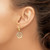 14K Two-Tone Gold Polished Textured Leverback Dangle Earrings, 35 mm - View 3