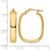 14K Yellow Gold Hollow Polished Squared Oval Hoop Earrings, 28 mm - View 4