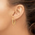 14K Yellow Gold Hollow Polished Square Twisted Hoop Earrings, 26 mm - View 3