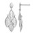 Rhodium-Plated 14K White Gold Polished Diamond-Cut Post Dangle Chandelier Drop Earrings, 35 mm