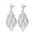 Rhodium-Plated 14K White Gold Polished Diamond-Cut Post Dangle Chandelier Drop Earrings, 35 mm - View 2