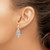 Rhodium-Plated 14K White Gold Polished Diamond-Cut Post Dangle Chandelier Drop Earrings, 35 mm - View 3