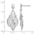 Rhodium-Plated 14K White Gold Polished Diamond-Cut Post Dangle Chandelier Drop Earrings, 35 mm - View 4