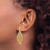 14K Yellow Gold Hollow Polished Diamond-Cut Post Dangle Earrings, 42.5 mm - View 3