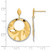 14K Two-Tone Gold Polished Textured Post Dangle Earrings, 33 mm - View 4