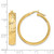 14K Yellow Gold Hollow Polished Diamond-Cut Round Hoop Earrings, 31.02 mm - View 4