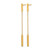 14K Yellow Gold Polished Post Dangle Earrings, 61 mm - View 2