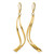 14K Yellow Gold Hollow Polished Leverback Drop Earrings, 73.25 mm - View 2