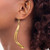14K Yellow Gold Hollow Polished Leverback Drop Earrings, 73.25 mm - View 3