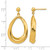 14K Yellow Gold Hollow Polished Post Dangle Earrings, 35.71 mm - View 4