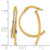 14K Yellow Gold Hollow Polished Glitter Infused Hoop Earrings, 29 mm - View 4