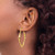 14K Yellow Gold Hollow Polished Twisted Square Hoop Earrings, 40.5 mm - View 3