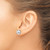 Rhodium-Plated 14K White Gold Hollow Polished Diamond-Cut 10 mm Button Stud Earrings, 9.9 mm Long - View 3