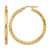 14K Yellow Gold Hollow Polished Diamond-Cut Hoop Earrings, 34.9 mm