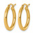 14K Yellow Gold Hollow Polished 2.5 mm Lightweight Tube Hoop Earrings, 20 mm Long - View 2