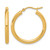 14K Yellow Gold Hollow Polished 2.5 mm Lightweight Tube Hoop Earrings